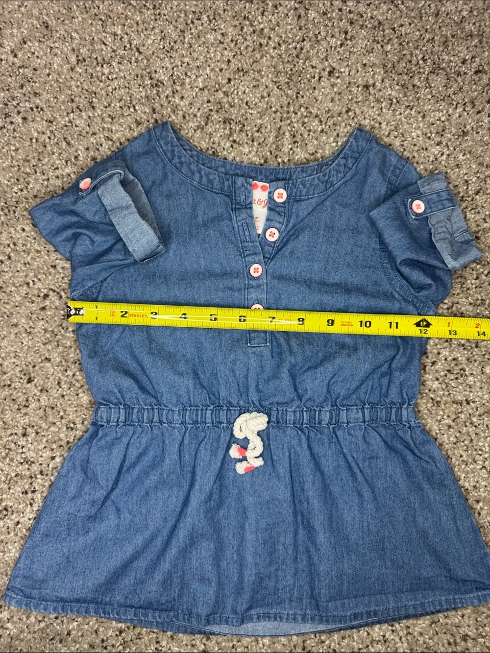 Cat & Jack Denim Top and Short Set 4T